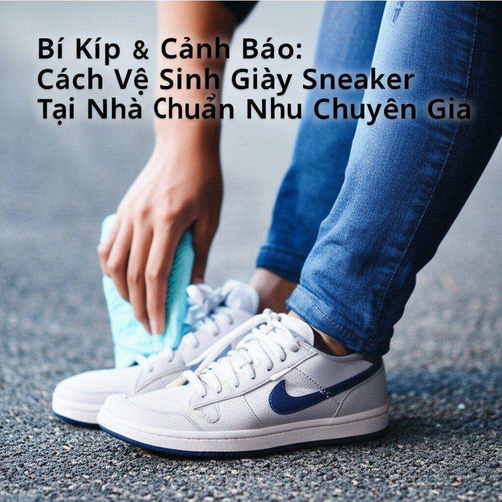 Hình minh họa cho bài viết: Bí Kíp & Cảnh Báo: Cách Vệ Sinh Giày Sneaker Tại Nhà Chuẩn Như Chuyên Gia