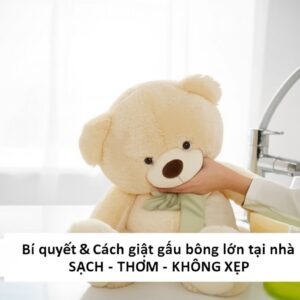 Bí quyết & Cách giặt gấu bông lớn tại nhà SẠCH – THƠM – KHÔNG XẸP