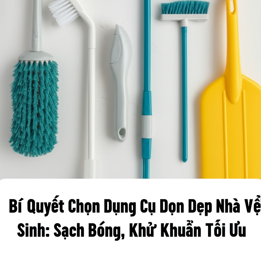 Hình minh họa cho bài viết: Bí Quyết Chọn Dụng Cụ Dọn Dẹp Nhà Vệ Sinh: Sạch Bóng, Khử Khuẩn Tối Ưu
