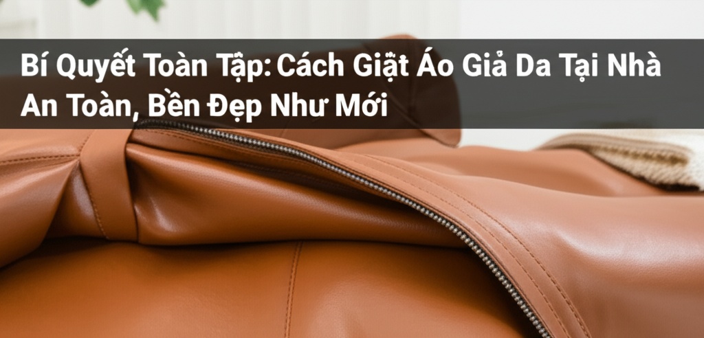 Hình minh họa cho bài viết: Bí Quyết Toàn Tập: Cách Giặt Áo Giả Da Tại Nhà An Toàn, Bền Đẹp Như Mới