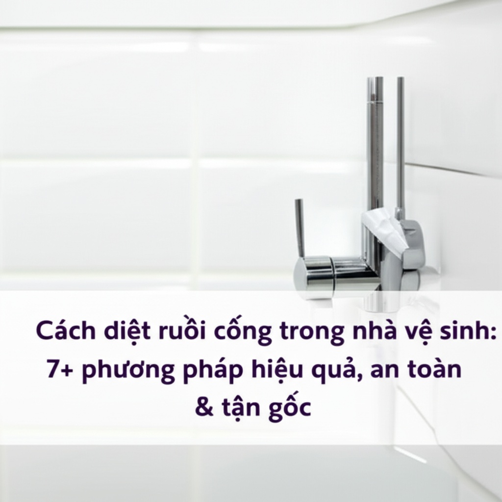 Hình minh họa cho bài viết: Cách diệt ruồi cống trong nhà vệ sinh: 7+ phương pháp hiệu quả, an toàn & tận gốc