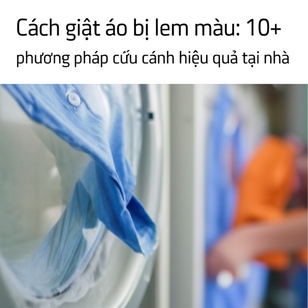 Hình minh họa cho bài viết: Cách giặt áo bị lem màu: 10+ phương pháp cứu cánh hiệu quả tại nhà
