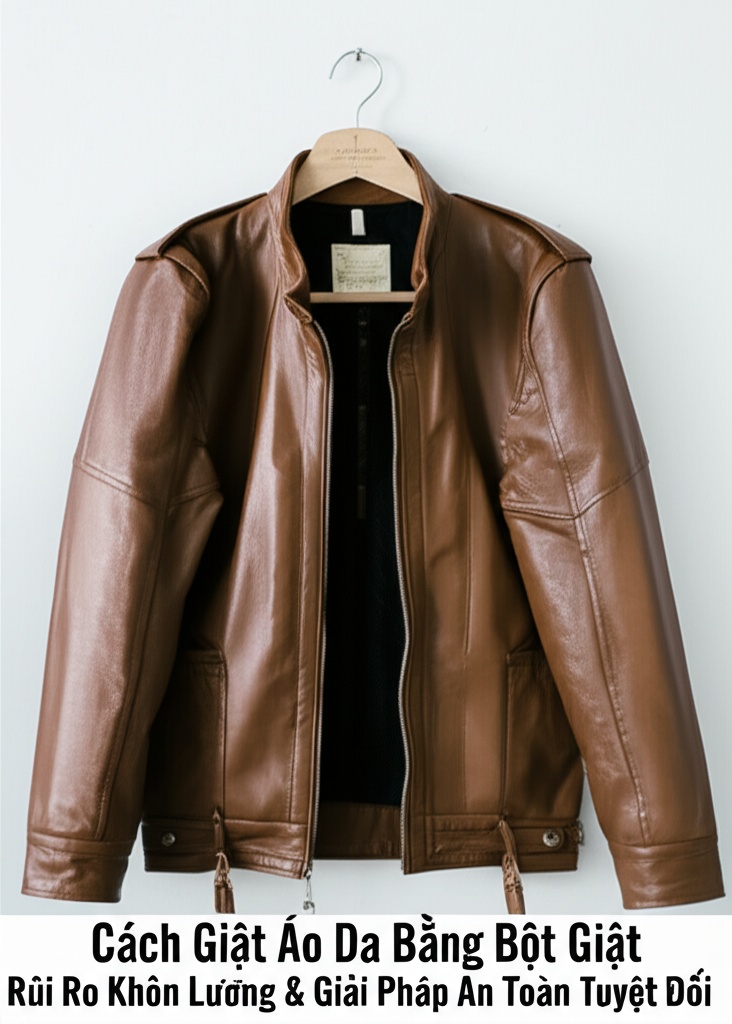 Hình minh họa cho bài viết: Cách Giặt Áo Da Bằng Bột Giặt: Rủi Ro Khôn Lường & Giải Pháp An Toàn Tuyệt Đối