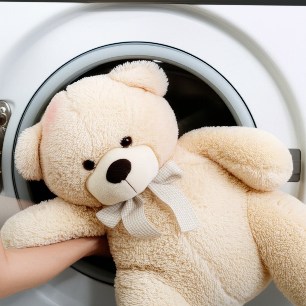 Hình minh họa cho bài viết: Cách Giặt Gấu Bông Lớn Bằng Máy Giặt An Toàn, Sạch Thơm Như Mới