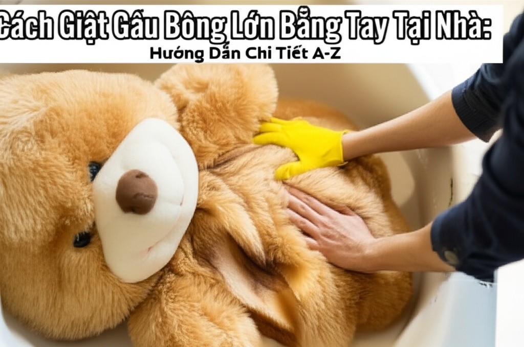 Hình minh họa cho bài viết: Cách Giặt Gấu Bông Lớn Bằng Tay Tại Nhà: Hướng Dẫn Chi Tiết A-Z