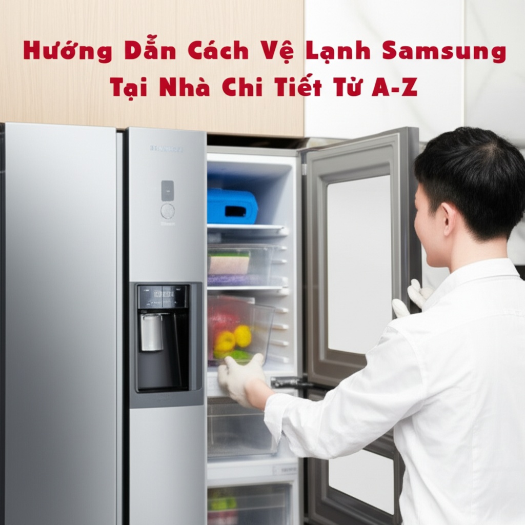 Hình minh họa cho bài viết: Hướng Dẫn Cách Vệ Sinh Tủ Lạnh Samsung Tại Nhà Chi Tiết Từ A-Z