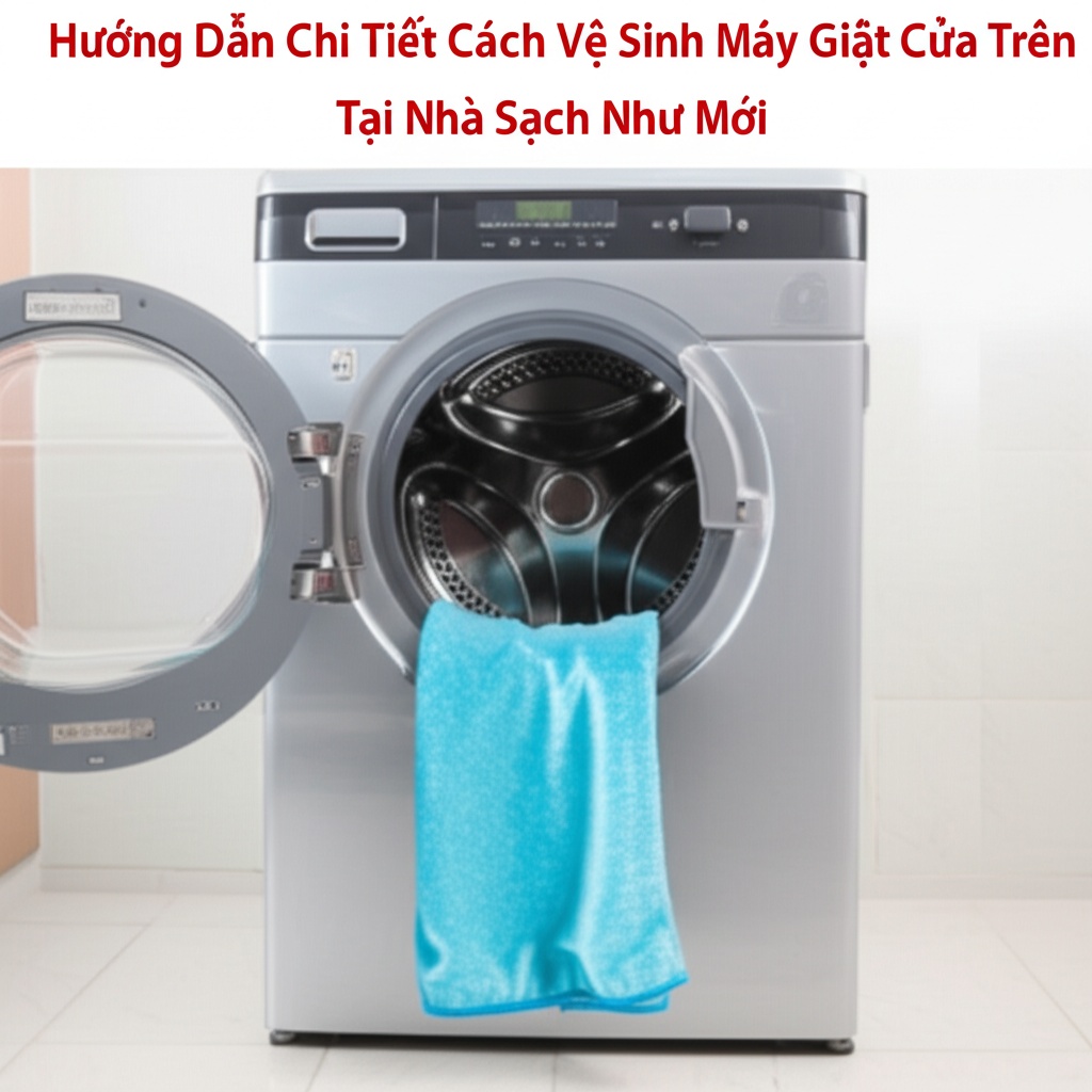 Hình minh họa cho bài viết: Hướng Dẫn Chi Tiết Cách Vệ Sinh Máy Giặt Cửa Trên Tại Nhà Sạch Như Mới