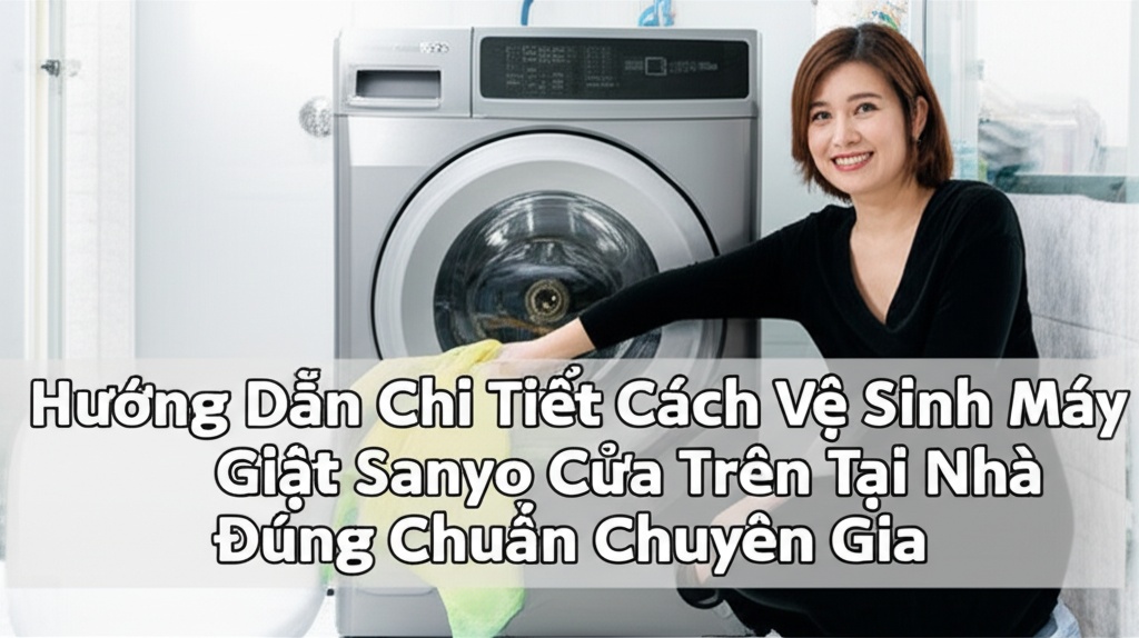 Hình minh họa cho bài viết: Hướng Dẫn Chi Tiết Cách Vệ Sinh Máy Giặt Sanyo Cửa Trên Tại Nhà Đúng Chuẩn Chuyên Gia