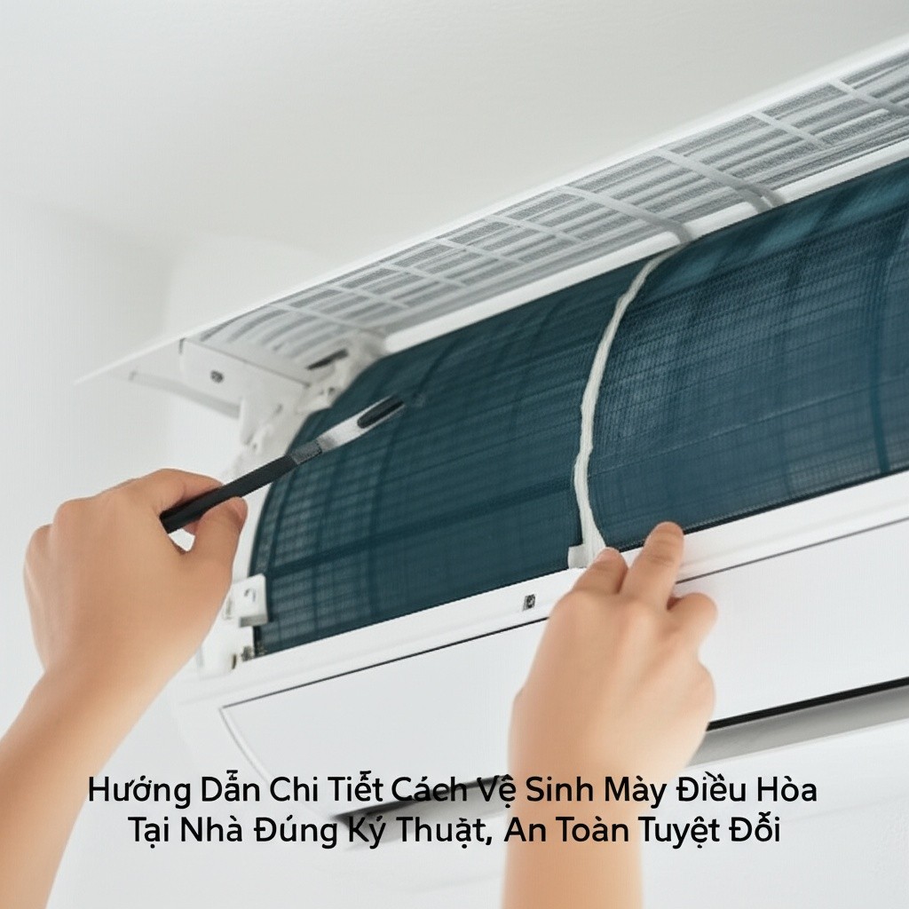 Hình minh họa cho bài viết: Hướng Dẫn Chi Tiết Cách Vệ Sinh Máy Điều Hòa Tại Nhà Đúng Kỹ Thuật, An Toàn Tuyệt Đối