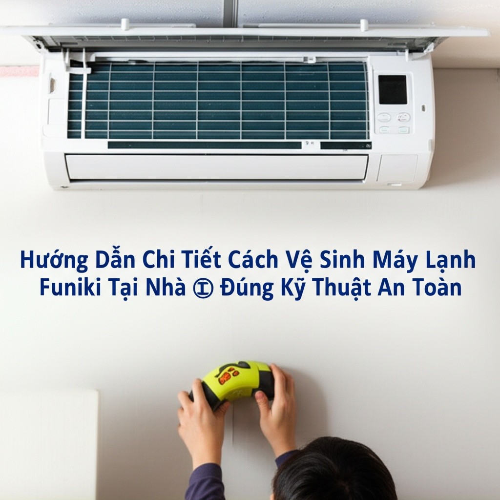 Hình minh họa cho bài viết: Hướng Dẫn Chi Tiết Cách Vệ Sinh Máy Lạnh Funiki Tại Nhà Đúng Kỹ Thuật, An Toàn