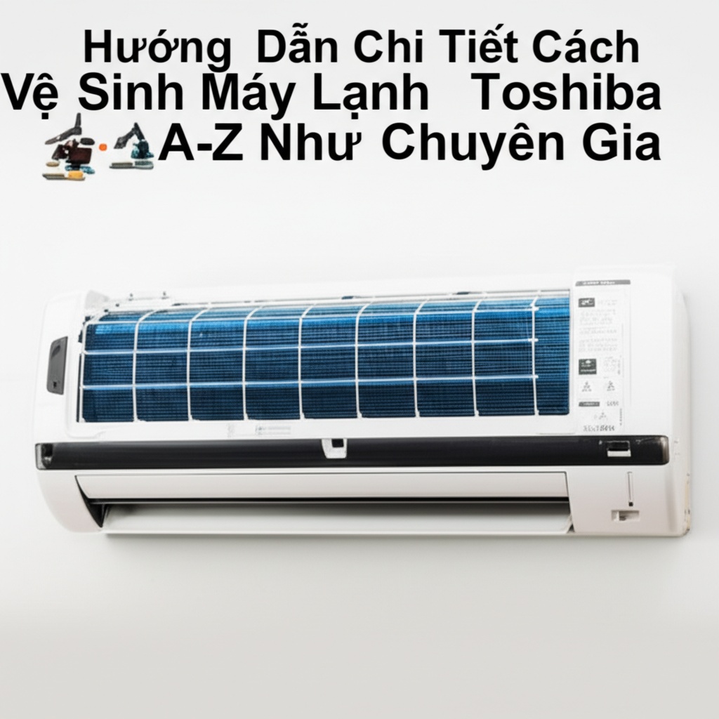 Hình minh họa cho bài viết: Hướng Dẫn Chi Tiết Cách Vệ Sinh Máy Lạnh Toshiba Tại Nhà A-Z Như Chuyên Gia