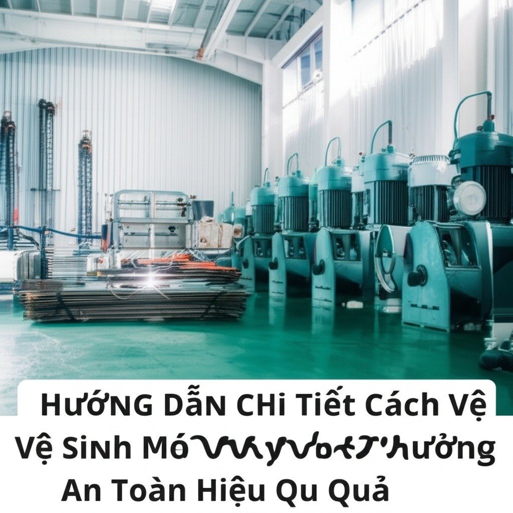 Hình minh họa cho bài viết: Hướng Dẫn Chi Tiết Cách Vệ Sinh Máy Móc Trong Nhà Xưởng An Toàn, Hiệu Quả