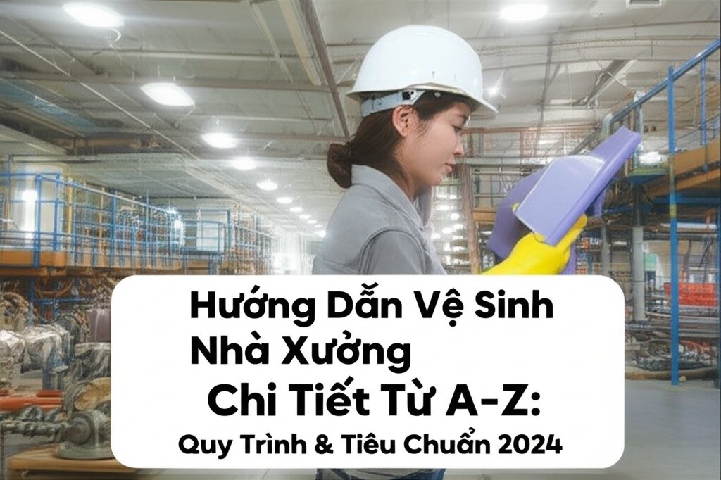 Hình minh họa cho bài viết: Hướng Dẫn Vệ Sinh Nhà Xưởng Chi Tiết Từ A-Z: Quy Trình & Tiêu Chuẩn 2024