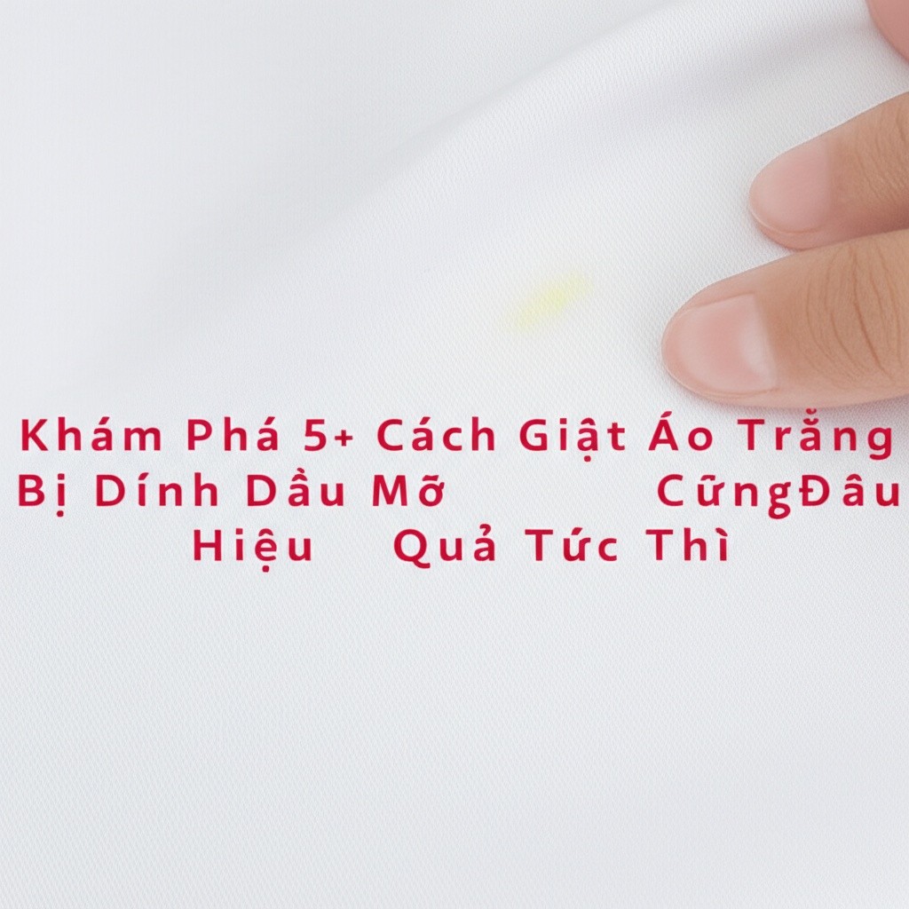 Hình minh họa cho bài viết: Khám Phá 5+ Cách Giặt Áo Trắng Bị Dính Dầu Mỡ Cứng Đầu Hiệu Quả Tức Thì