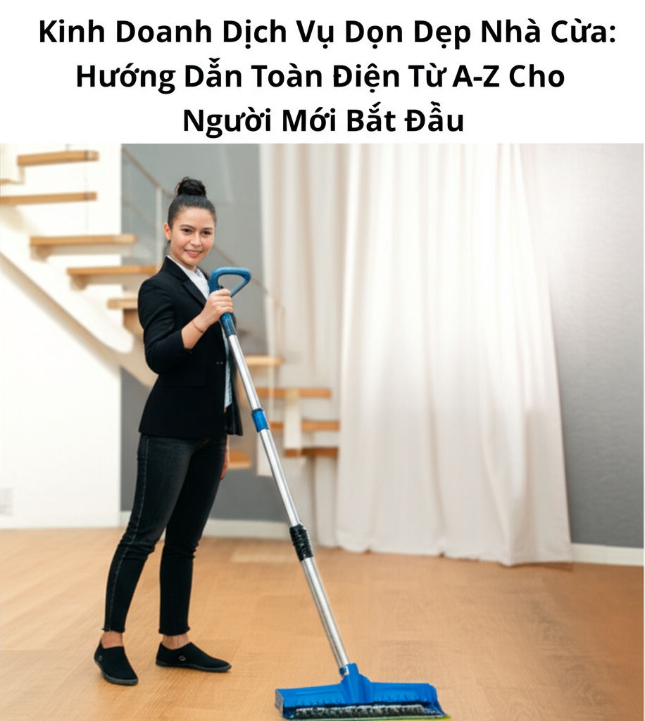 Hình minh họa cho bài viết: Kinh Doanh Dịch Vụ Dọn Dẹp Nhà Cửa: Hướng Dẫn Toàn Diện Từ A-Z Cho Người Mới Bắt Đầu