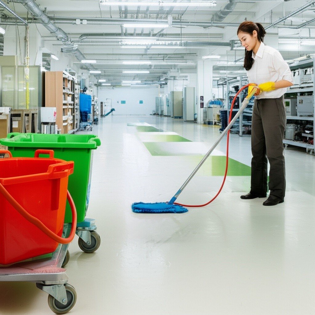 Hình minh họa cho bài viết: Đội Dọn Vệ Sinh Công Nghiệp Chuyên Nghiệp: Giải Pháp Tối Ưu Cho Doanh Nghiệp